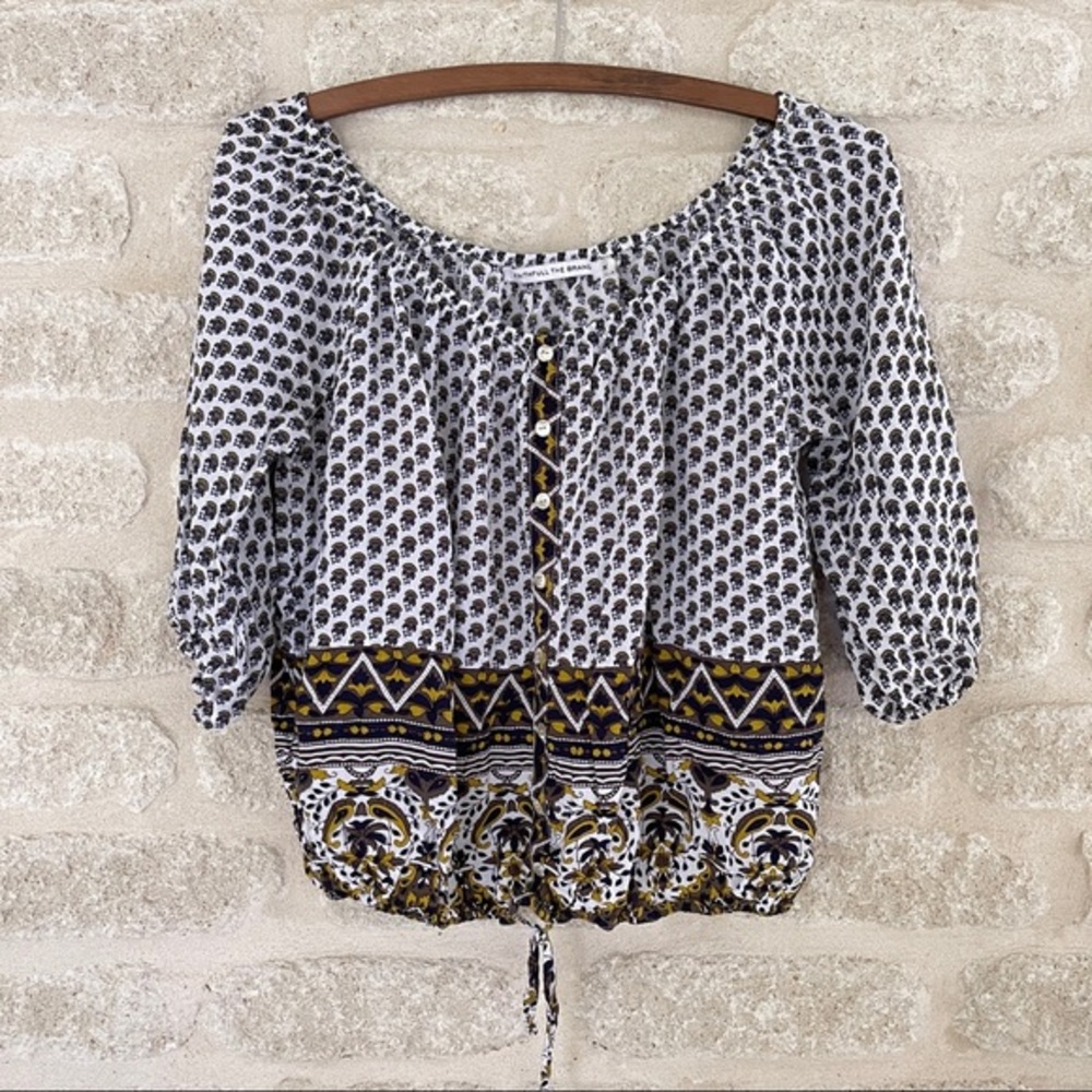 Faithfull the Brand off shoulder crop top M boho